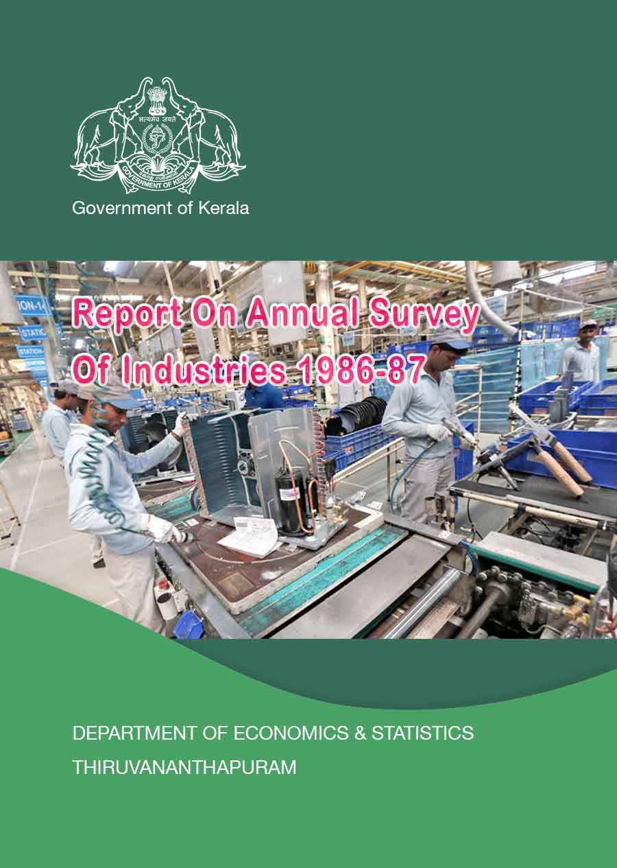Report On Annual Survey Of Industries 1986-87