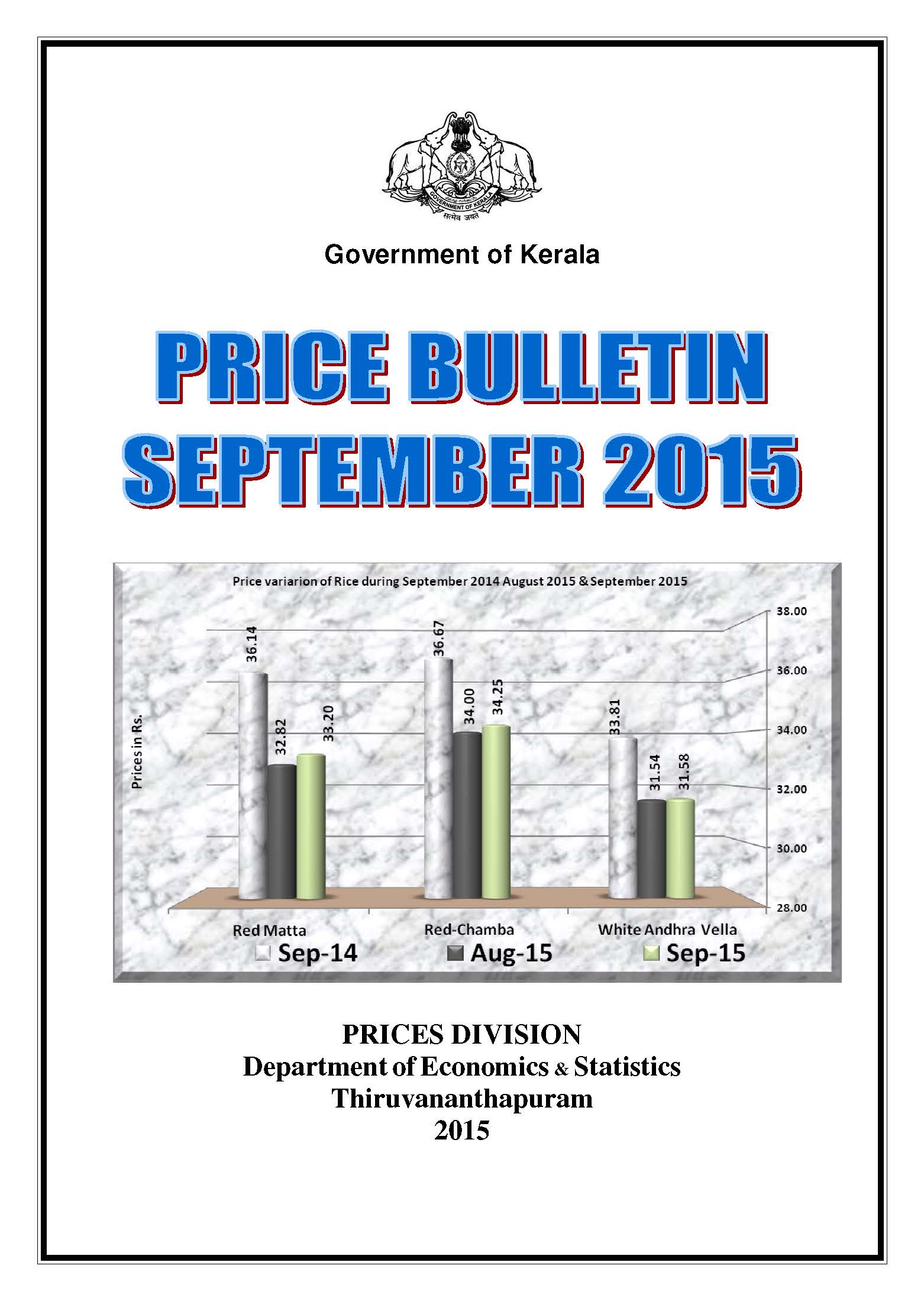 Price Bulletin September 2015