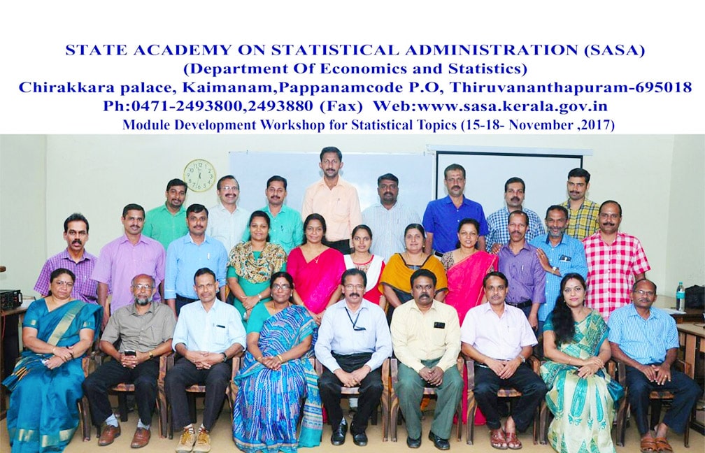 Module Development workshop on Statistics held at SASA from 15-18 Nov 2017