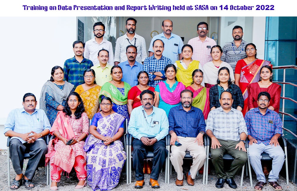 Training on Data Presentation and Report Writing held at SASA on 14 Oct 2022