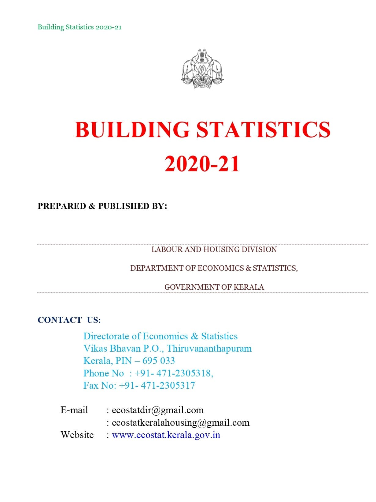 Building Statistics 2020-21
