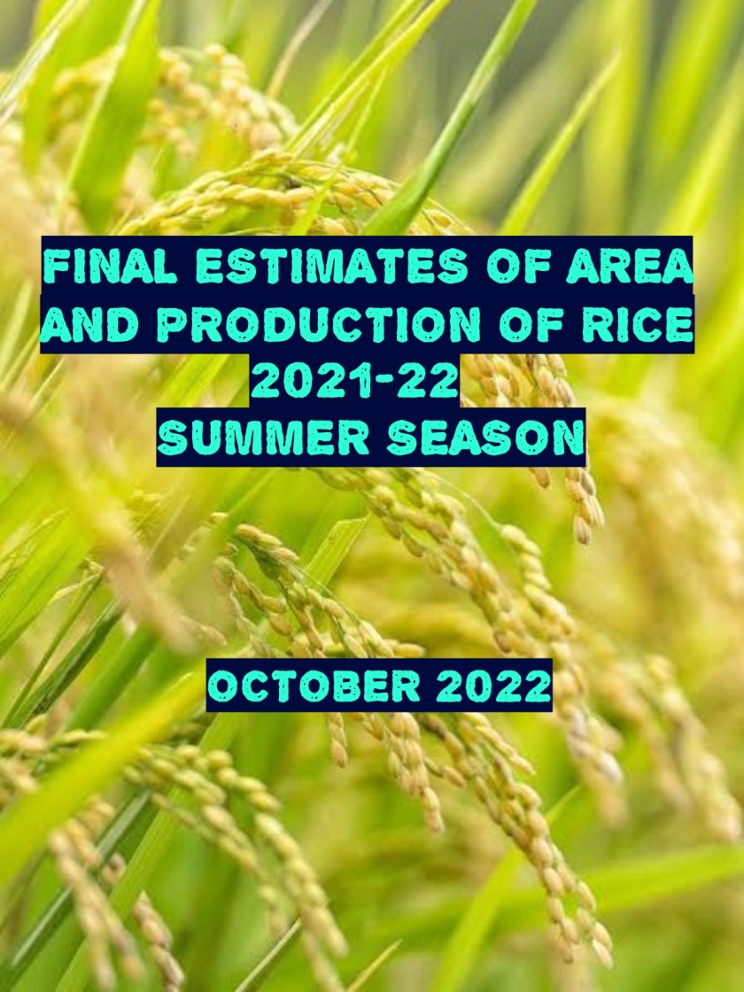 Final estimates of Area and Production of rice summer 2021-22