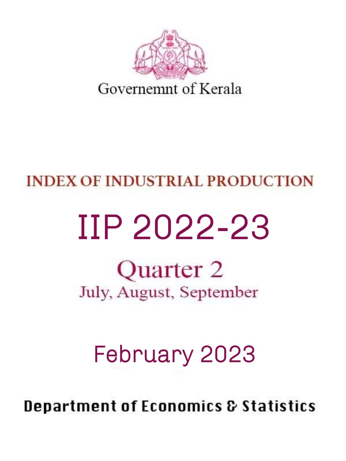 IIP report 2nd Quarter 2022-23