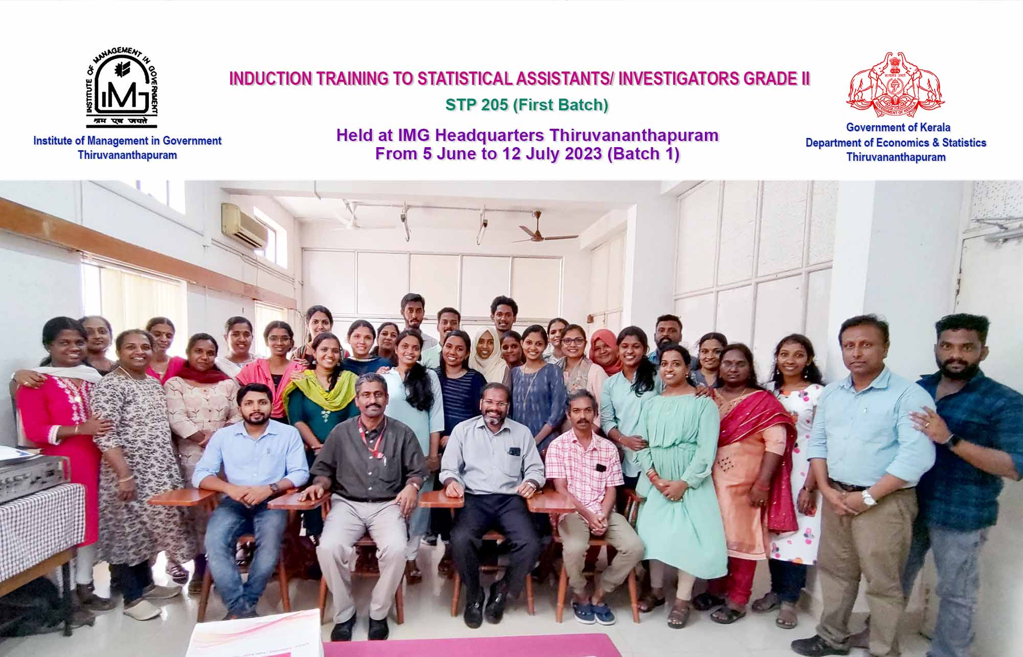 Final day of Induction Training STP-205 with the Director Sri. Sreekumar B, Traininng Manger Sri. D S Shobukumar and IMG Course Director Sri. Mubashir E