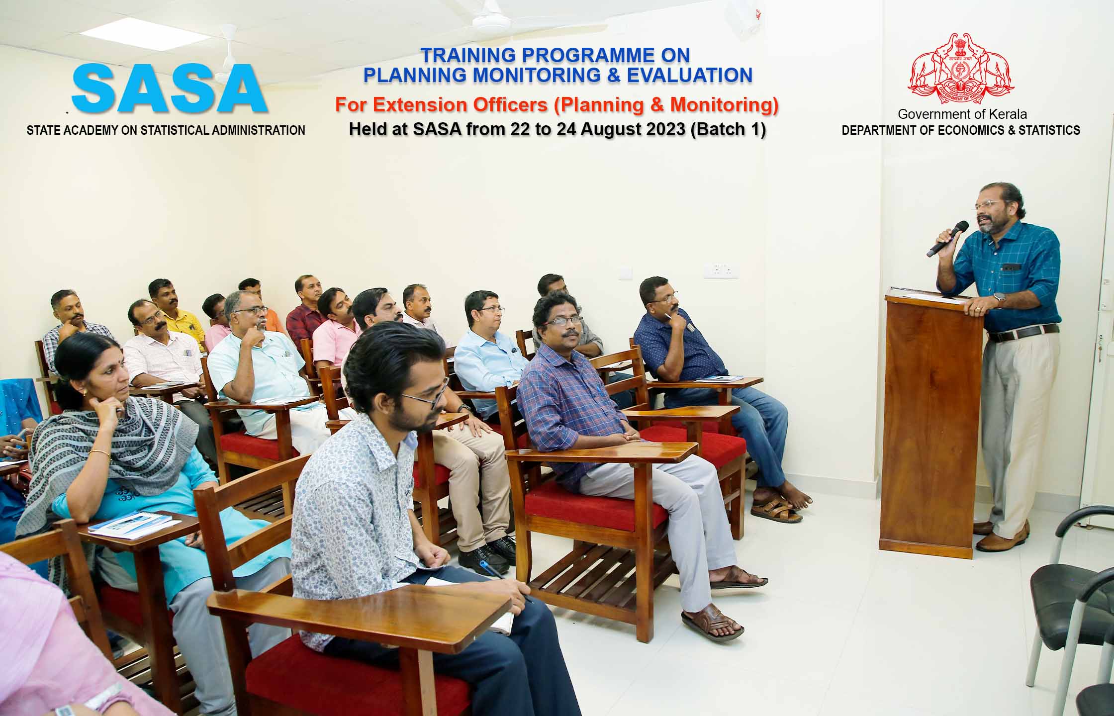 Training on Planning Monitoring & Evaluation to EO (P&M) Batch 1 held at SASA from 22-24 Aug 2023