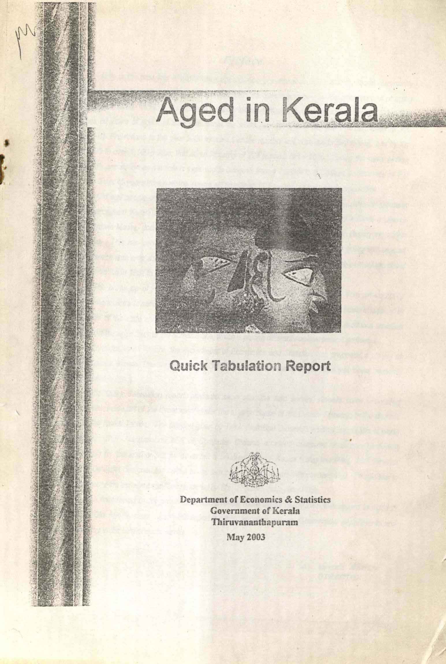 AGED IN KERALA-QUICK TABULATION REPORT