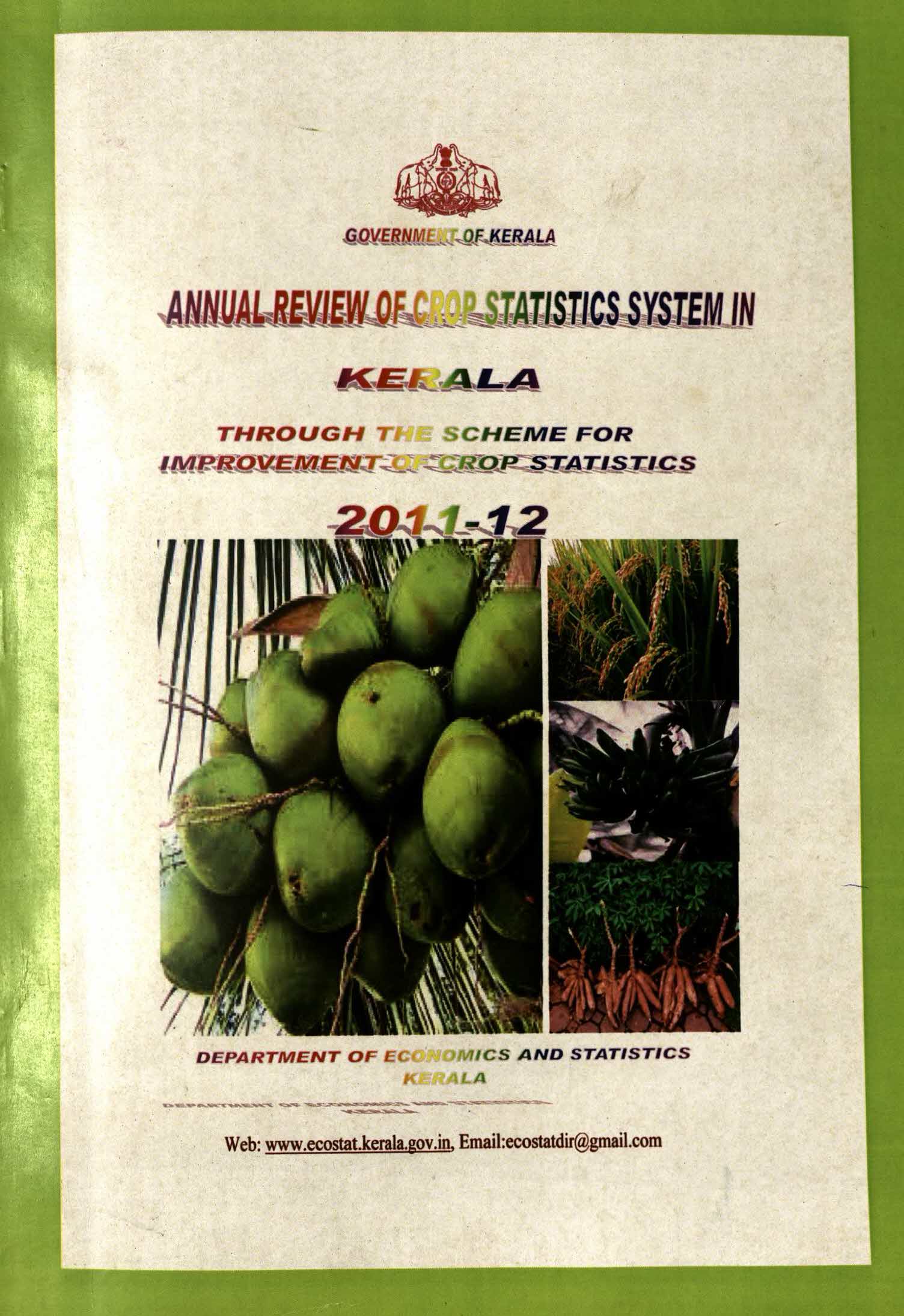 ANNUAL REVIEW OF CROP STATISTICS SYSTEM IN KERALA 2011-12