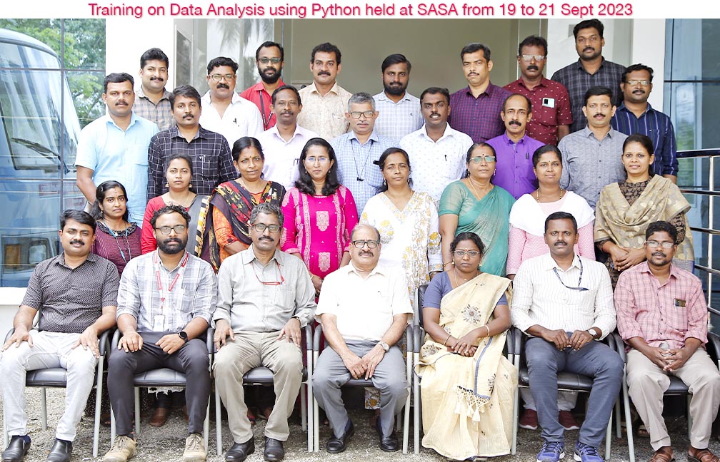 Training on Python held at SASA from 19 to 21 Sept 2023