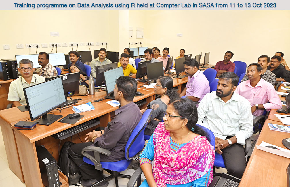 Hands on training on R held at Computer Lab in SASA from 11 to 13 Oct 2023