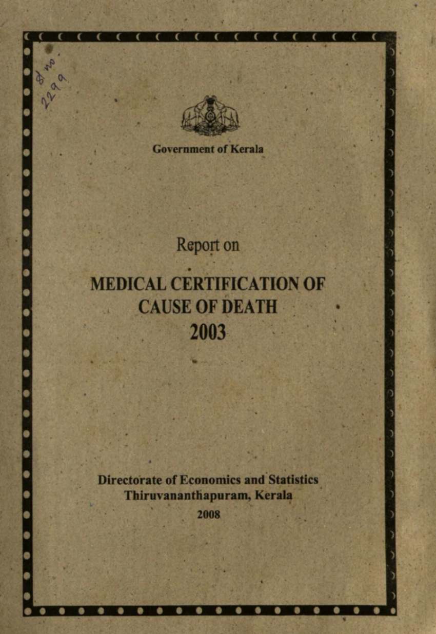 Medical Certification of Cause of death 2003