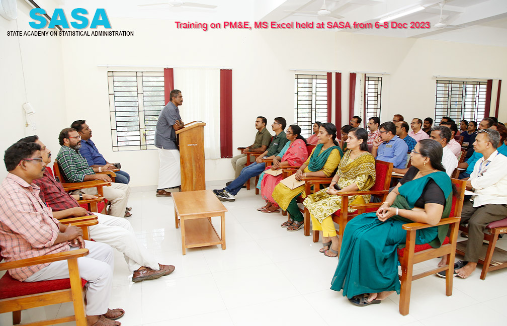 Training programmes on MS Excel and PM&E held at SASA from 6-8 Dec 2023- Inaugural function