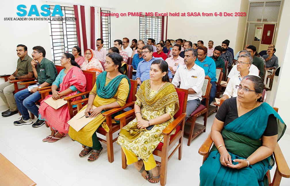 Training programmes on MS Excel and PM&E held at SASA from 6-8 Dec 2023- Inaugural function