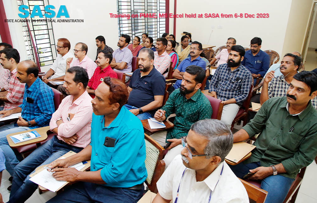 Training programmes on MS Excel and PM&E held at SASA from 6-8 Dec 2023- Inaugural function