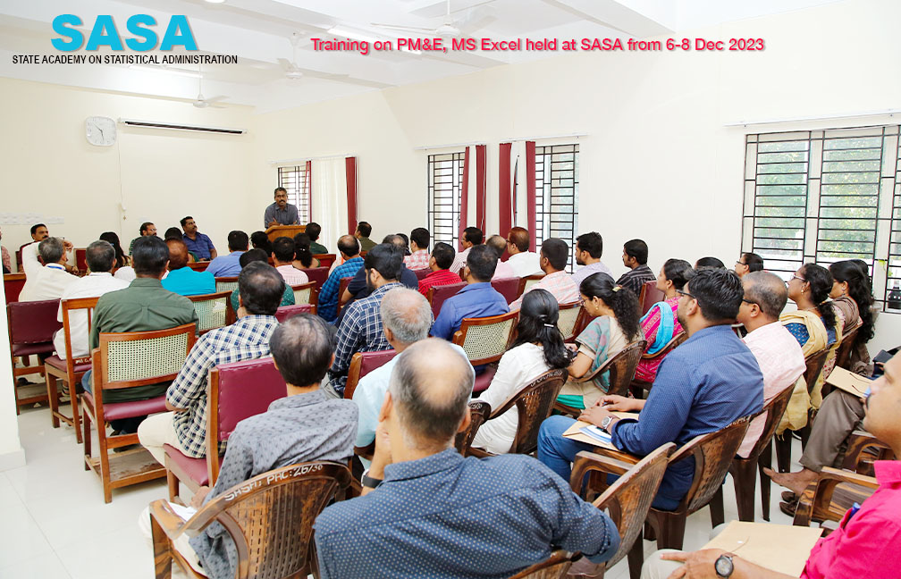 Training programmes on MS Excel and PM&E held at SASA from 6-8 Dec 2023- Inaugural function