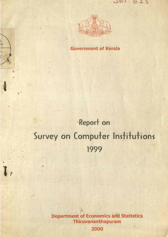 Report of Survey on Computer Institutions 1999