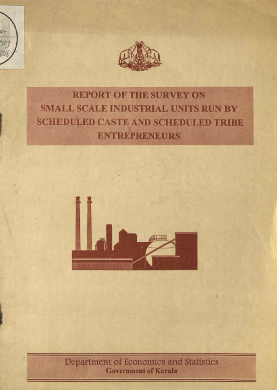 Report of Survey on SSI units run by SCST Entrepreneurs 1995