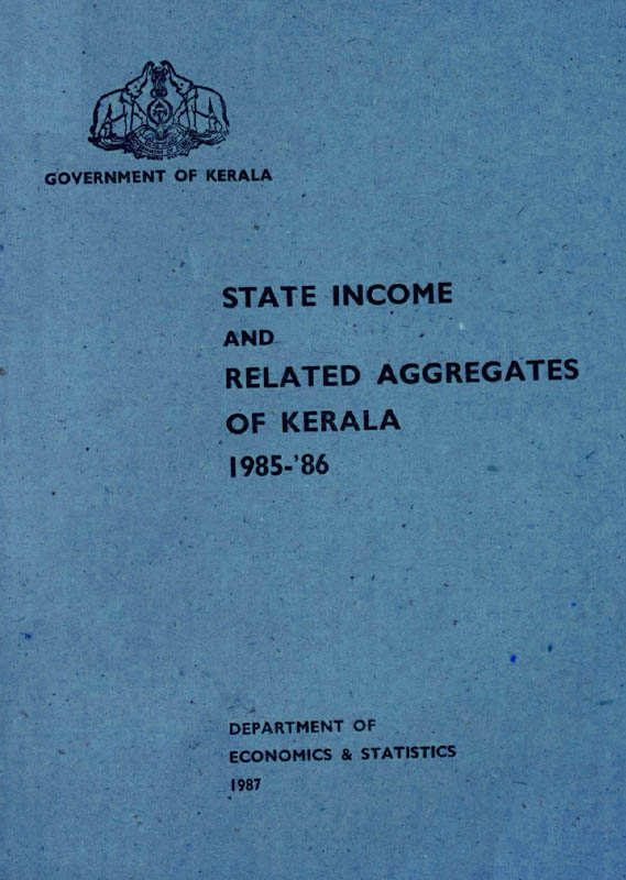 State Income and Related Aggregates of Kerala 1985-86