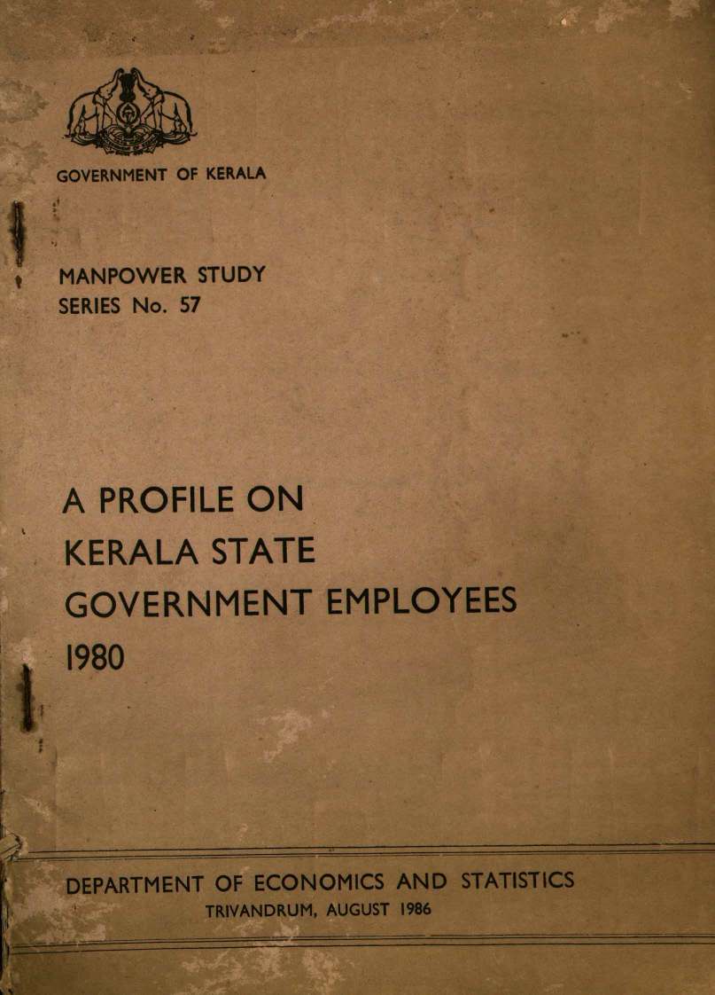A Profile On Kerala State Government Employees 1980