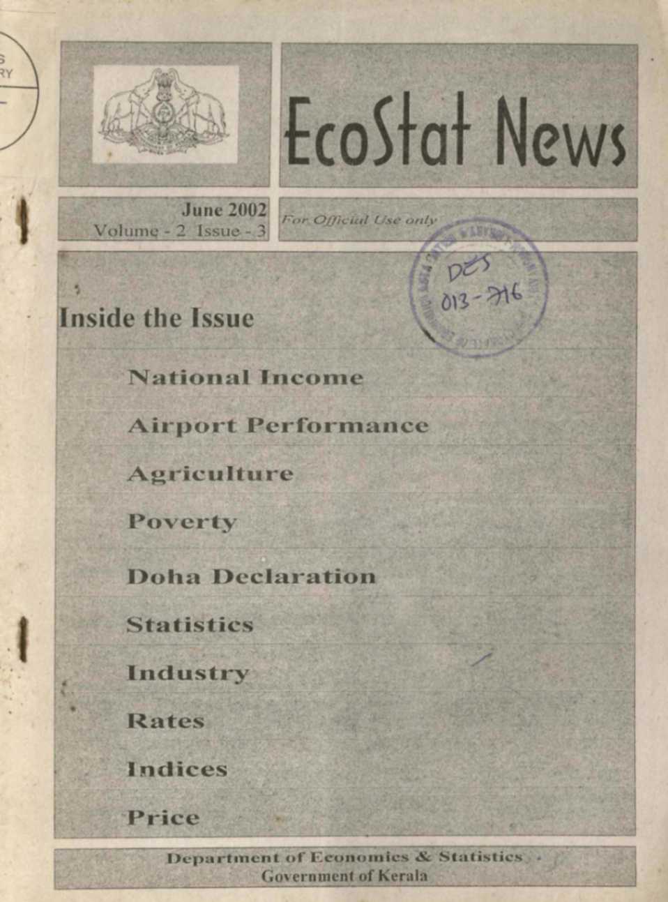 Ecostat News June 2002