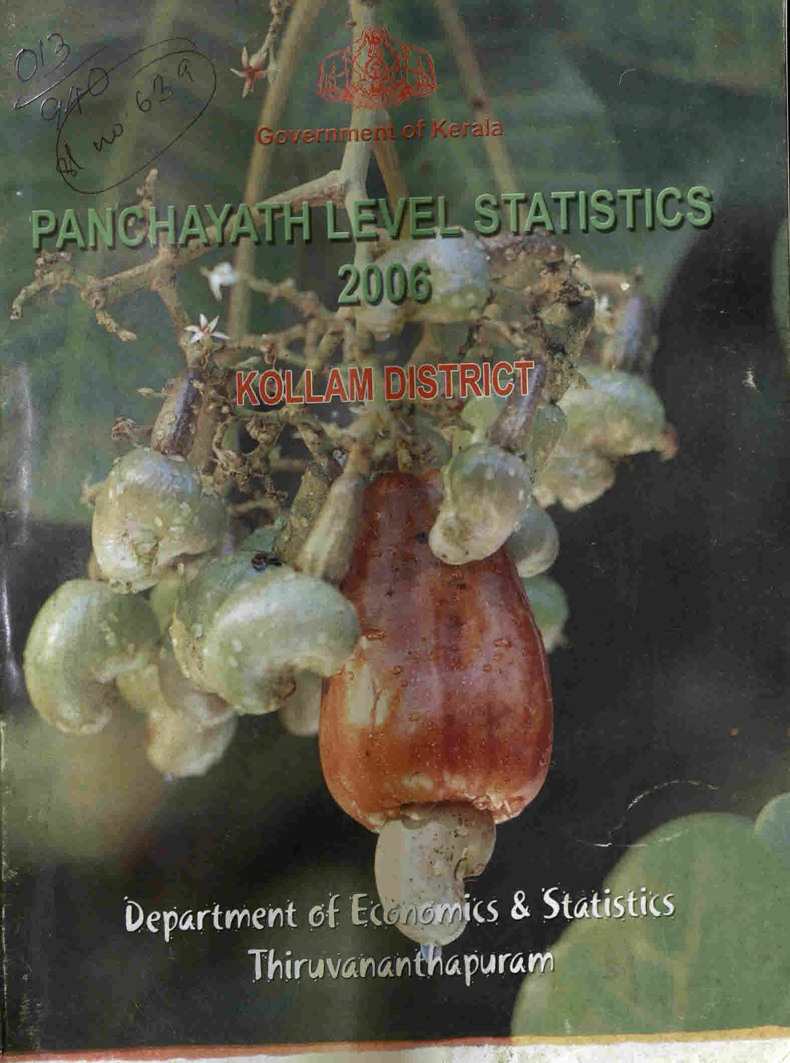 Panchayath Level Statistics Kollam District 2006