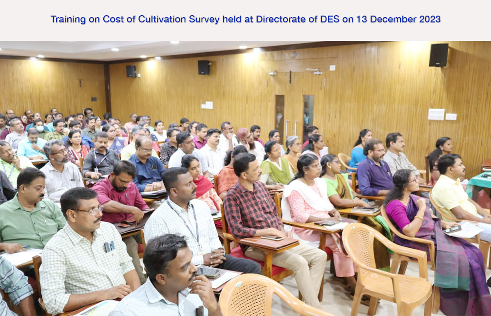 State level training on Cost of Cultivation survey held on 13-12-2023