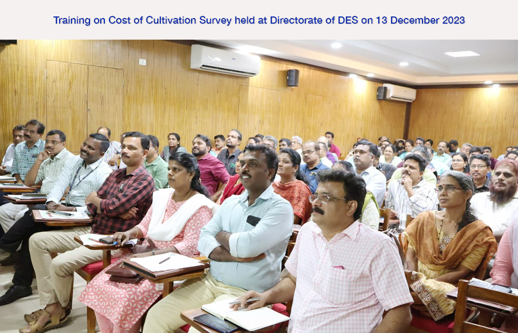State level training on Cost of Cultivation survey held on 13-12-2023