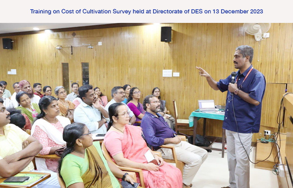 State level training on Cost of Cultivation survey held on 13-12-2023