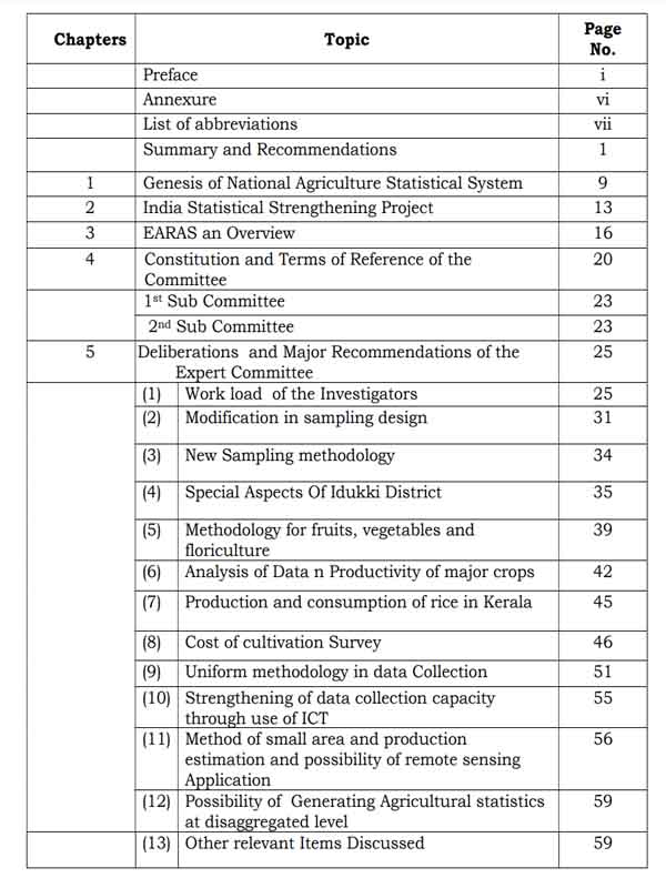 Report of Expert Committee for Agricultural Statistics July 2017