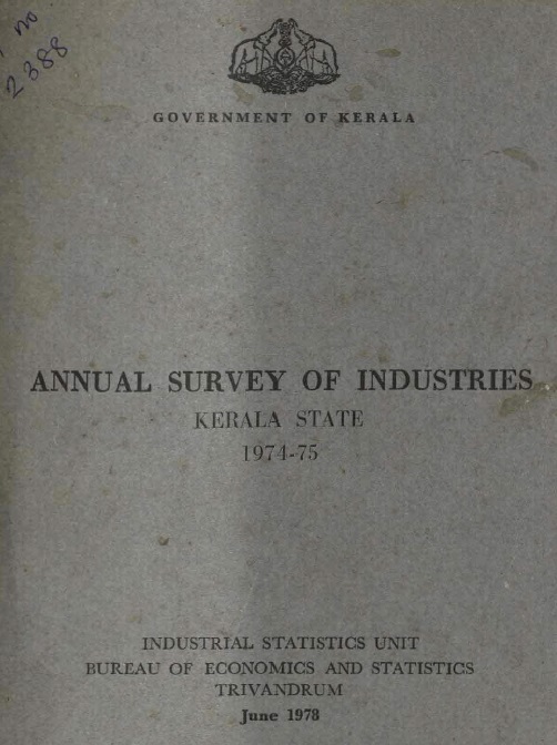 ANNUAL SURVEY OF INDUSTRIES 1974-75