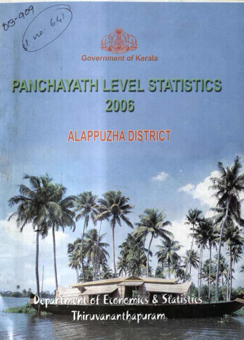 Panchayath Level Statistics 2006 Alappuzha District