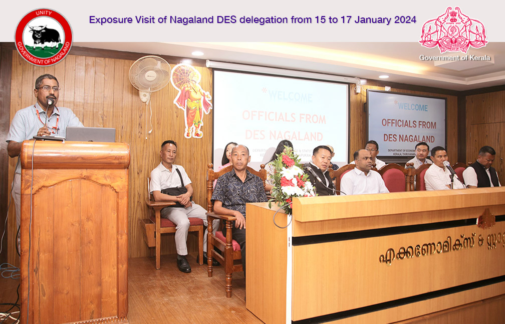 Director Sri. Sreekumar B addressing the Nagaland DES delegationon 16 January 2024