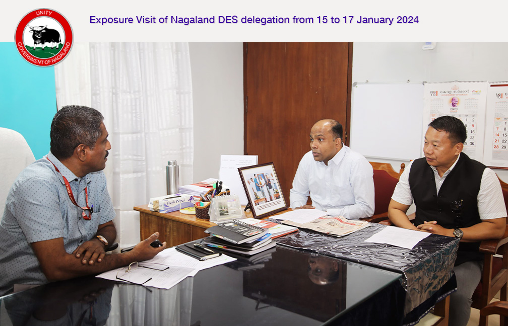 xposure visit of Nagaland DES delegation to Kerala from 15 to 17 January 2024