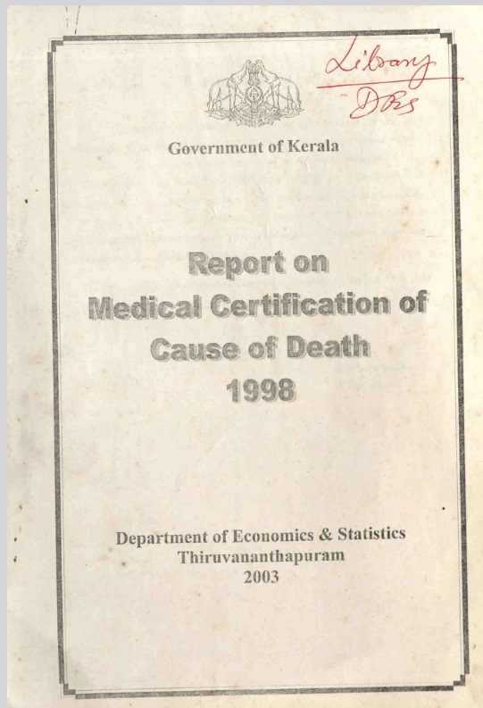Report on Medical Certificate on Cause of Death 1998