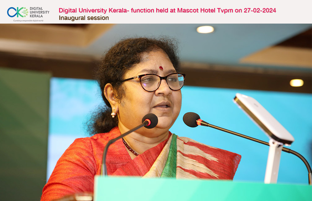 DUK various functions held at Mascot Hotel on 27-02-2024. Address by Dr. R Bindhu, Hon'b;e Minister for Higher Education
