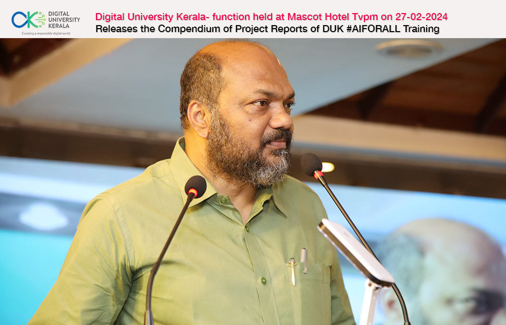 DUK various functions held at Mascot Hotel on 27-02-2024. Address by Sri. P. Rajeev, Hon'ble Minister for Industries & Coir