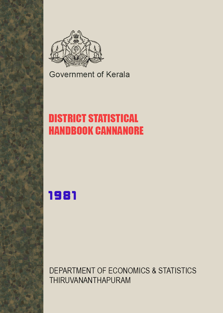 District Stastsical Handbook Cannore District 1981