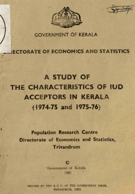 A Study of the Characteristics of IUD Acceptors in Kerala 1974-75 and 1975-76