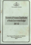 Economic And Purpose Classification of Kerala Government Budget  2001-02