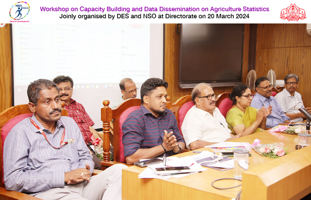 Workshop on Agriculture Statistics held at DES Directorate on 20-03-2024