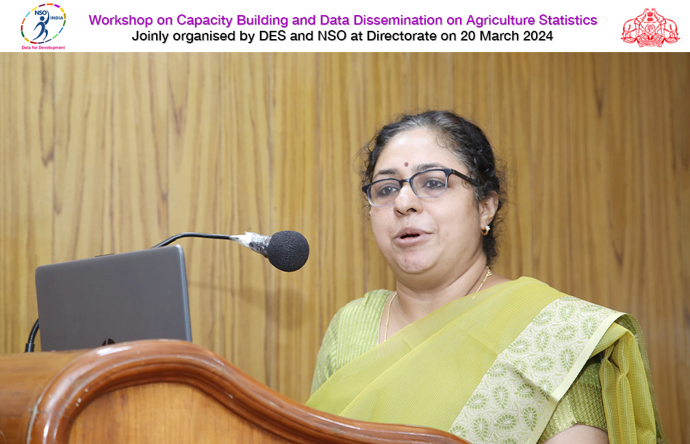 Workshop on Agriculture Statistics held at DES Directorate on 20-03-2024