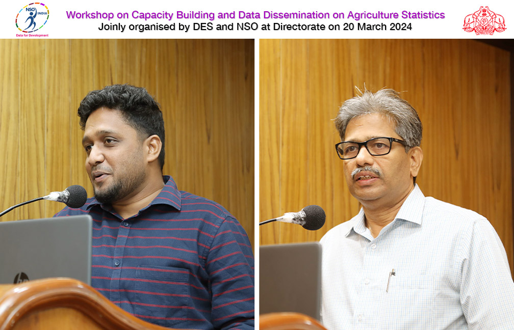 Workshop on Agriculture Statistics held at DES Directorate on 20-03-2024