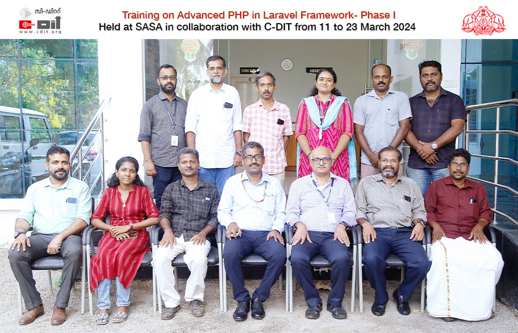 Training on PHP in Laravel Framework held at SASA in March 2024 in collaboration with C-DIT