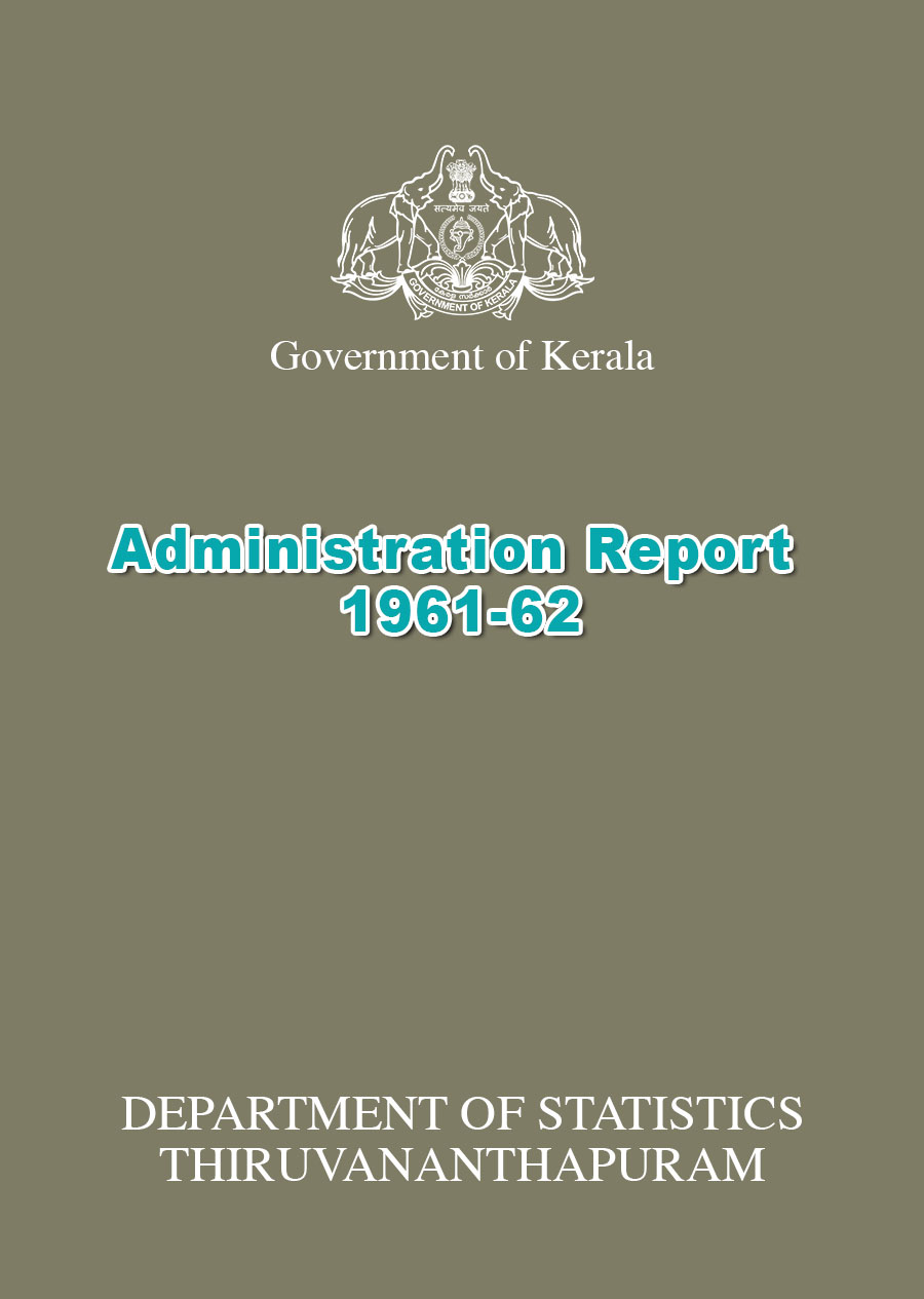 Administration Report Of The Statistics Department 1961-62