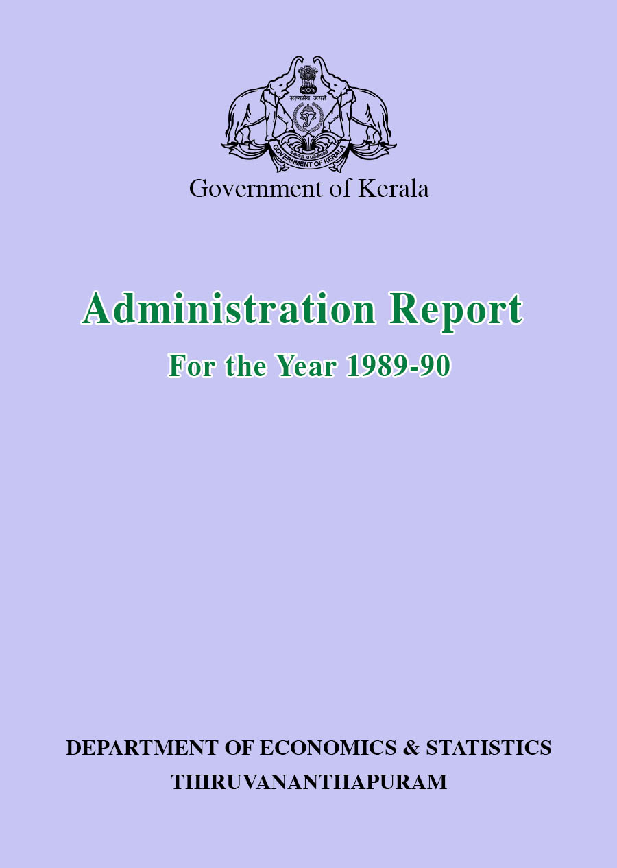 Administration Report of Department of Economics & Statistics 1989-90