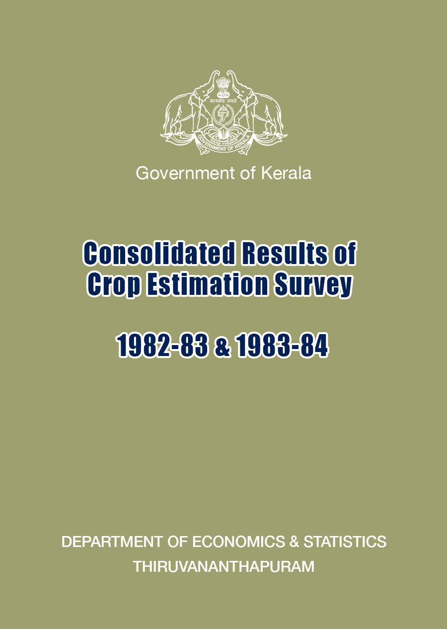 Consolidated Results of Crop Estimation Survey 1982-83 & 1983-84