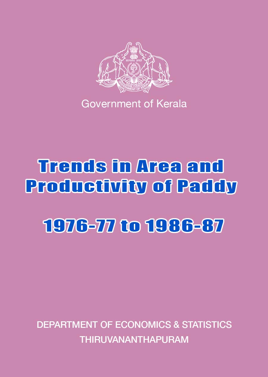 Trends in Area and Productivity of Paddy 1976-77 to 1986-87