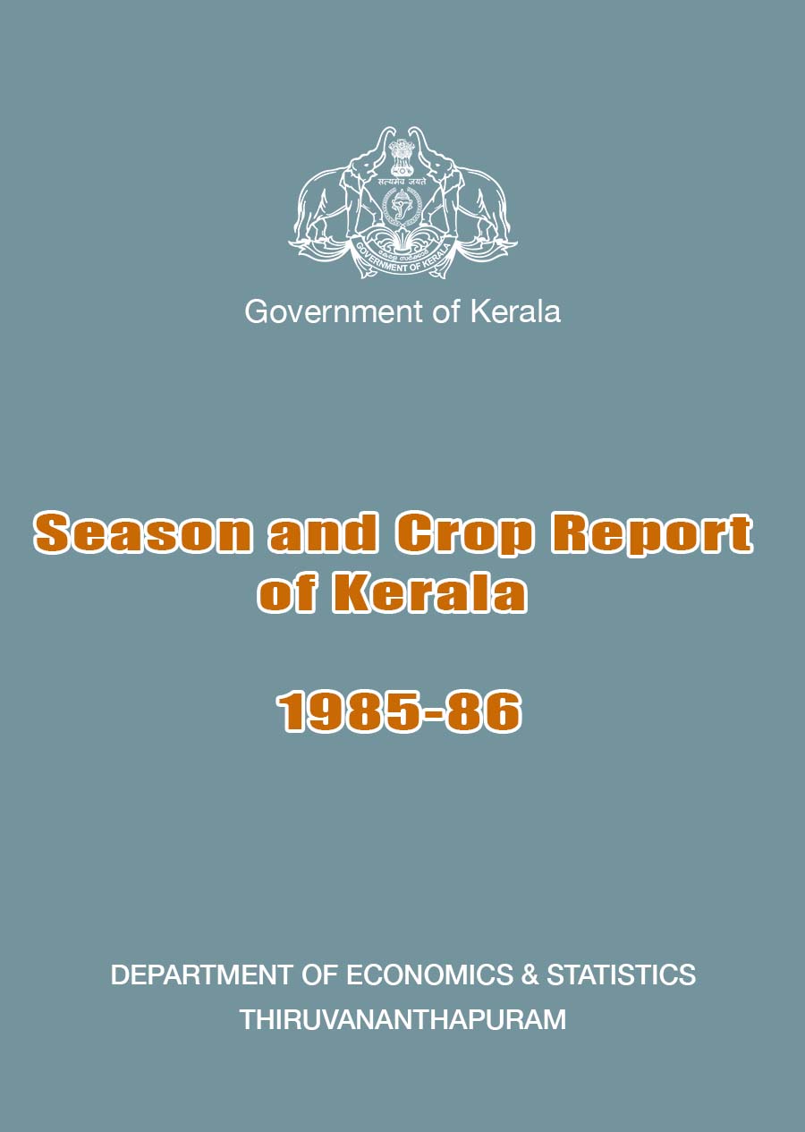 Season and Crop Report of Kerala 1985-86