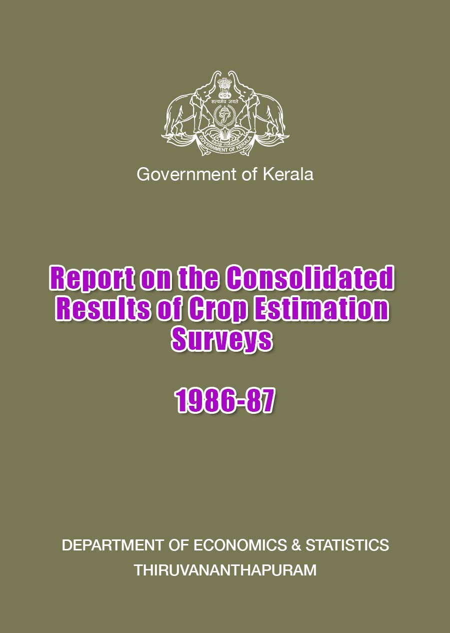 Report on the Consolidated Results of Crop Estimation Surveys 1986-87