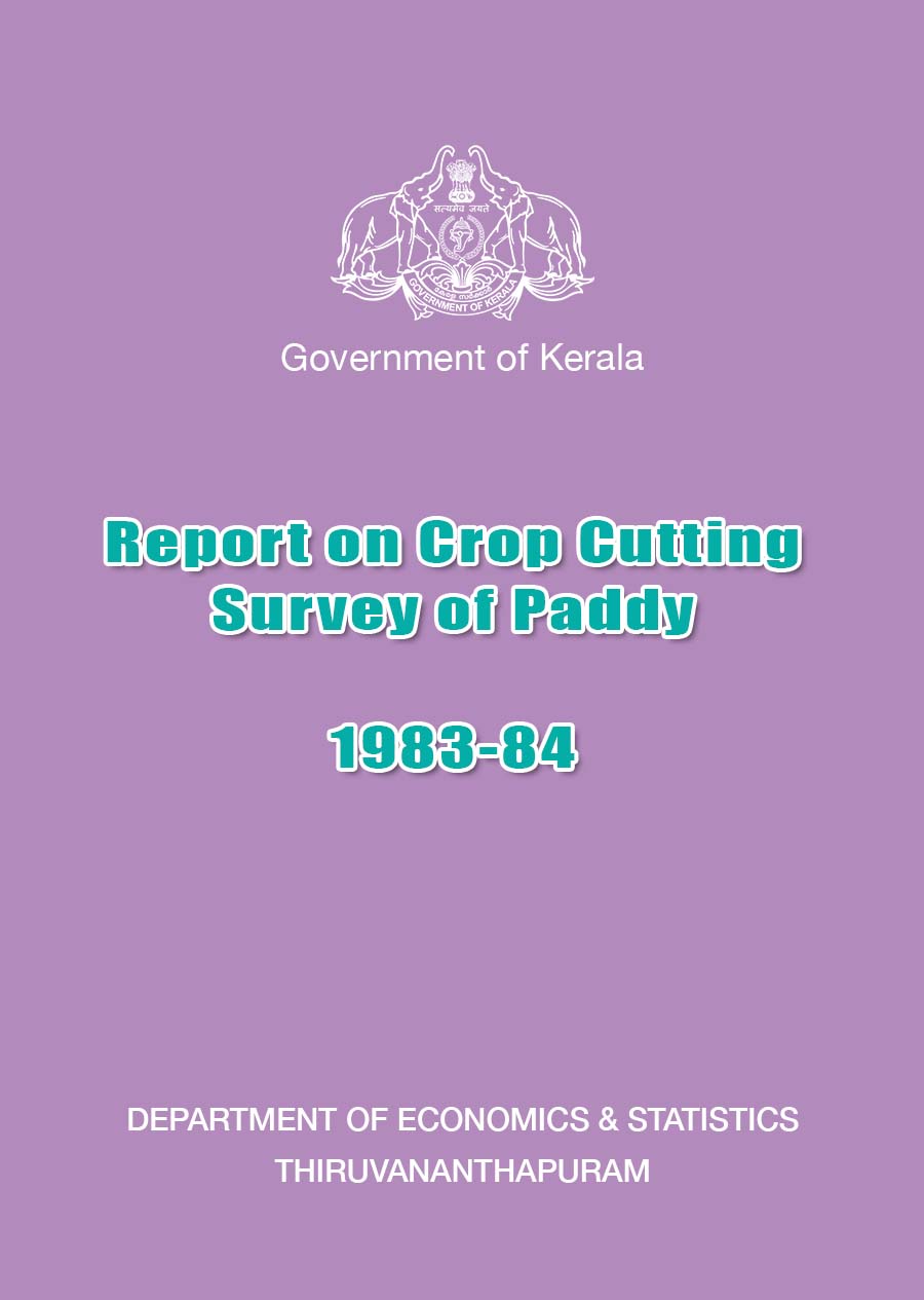 Report on Crop Cutting Survey of Paddy 1983-84