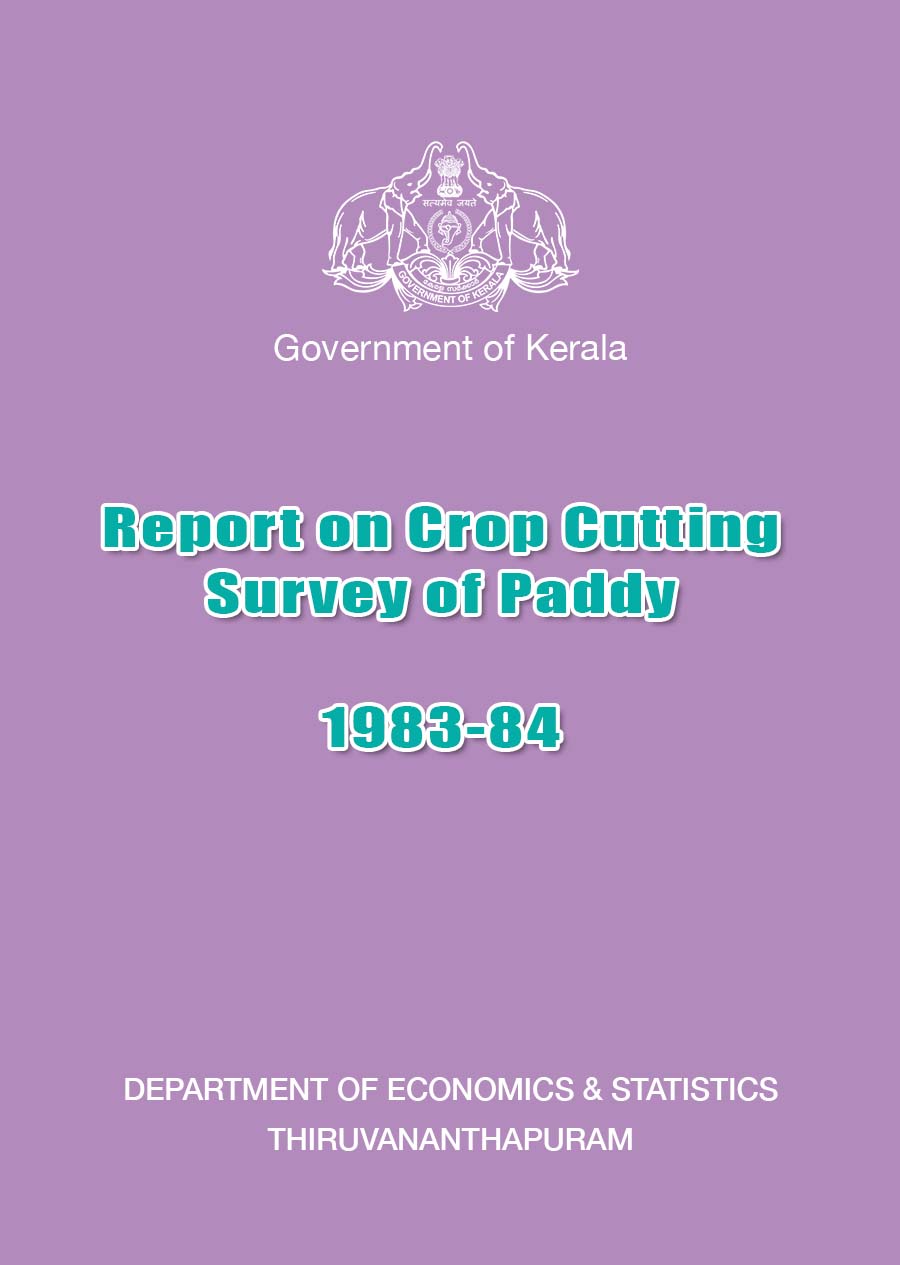 Report on Crop Cutting Survey of Paddy 1983-84